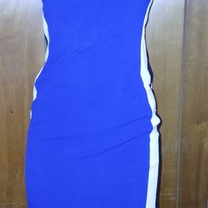 Elegant Blue and White Dress